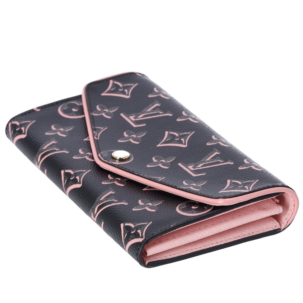Louis Vuitton Fall For You Sarah Long Wallet M81477 Black Pink - Picture 4 of 6